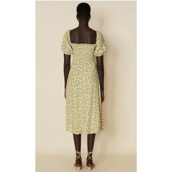 Faithful the brand Juniper midi dress grey garden floral sz 4 - Picture 5 of 13